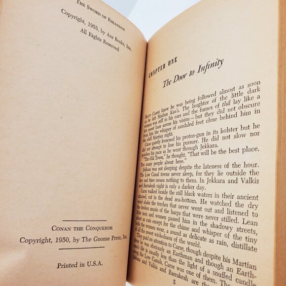 ACE Double D-36 Book Conan Conqueror Howard, Sword Rhiannon Brackett 1953 PB - Picture 5 of 12